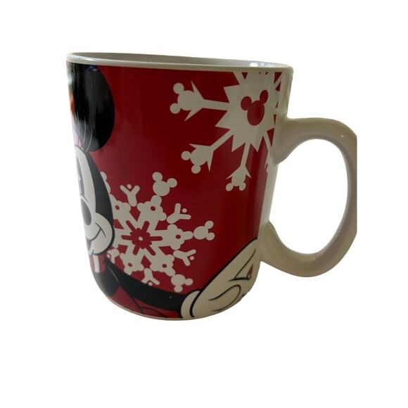 Disney Mickey And Minnie Mouse Christmas Large 24 oz. Ceramic Jumbo Mugs - Picture 3 of 16